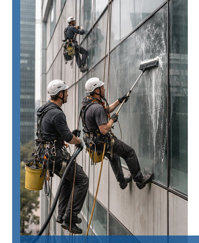 Профессиональная высотная мойка фасадов зданий в Геленджике