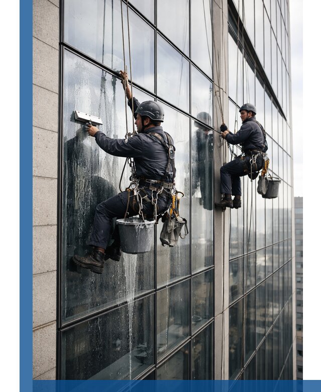 Профессиональная мойка стеклянных фасадов зданий в Геленджике