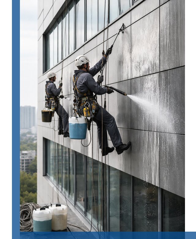 Профессиональная мойка вентилируемых фасадов в Геленджике