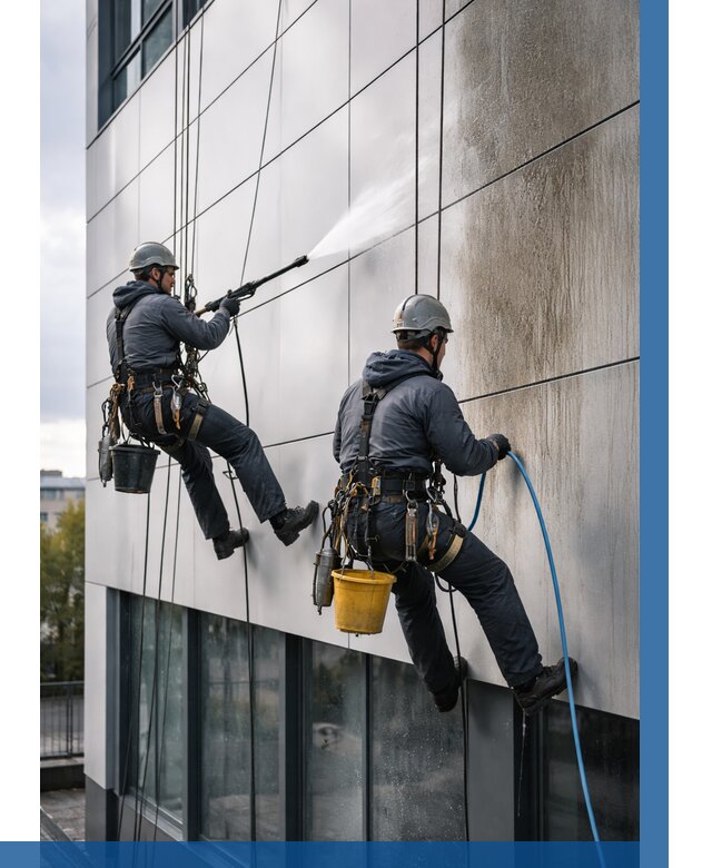 Мойка фасада из композита в Геленджике по цене от 312 р. | ВЫСОТНИК-Глн