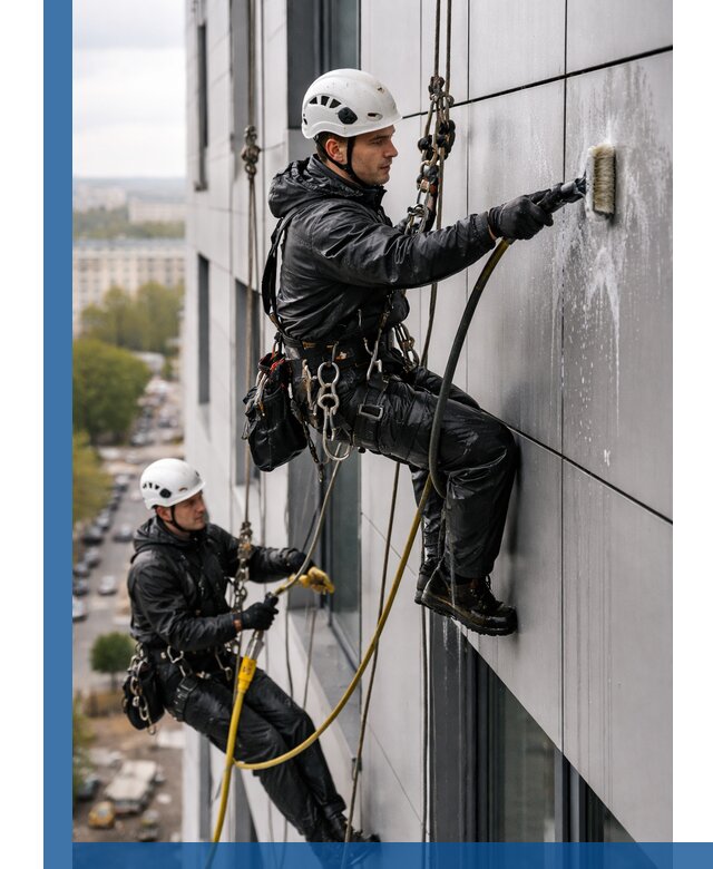 Профессиональная мойка фасада из композита в Геленджике
