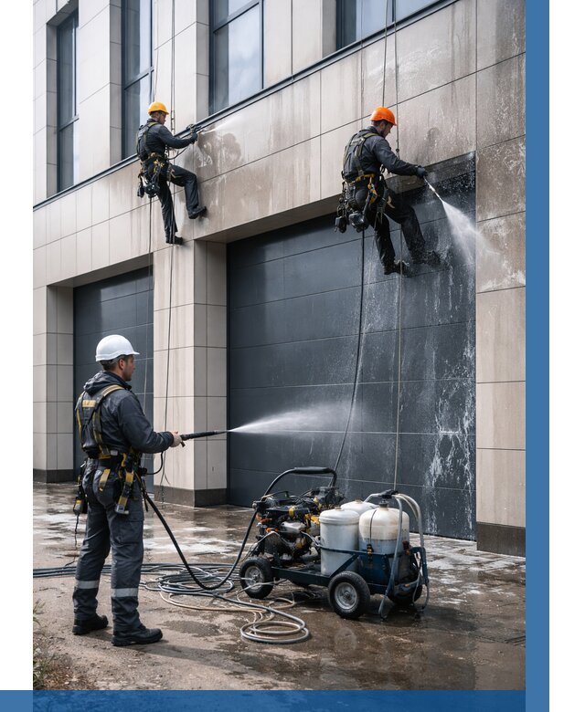 Послестроительная мойка фасада в Геленджике от 312 р. | ВЫСОТНИК-Глн