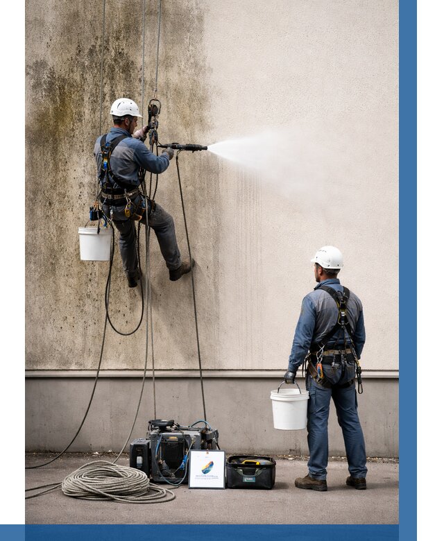 Очистка фасада от плесени в Геленджике от 312 р. | ВЫСОТНИК-Глн