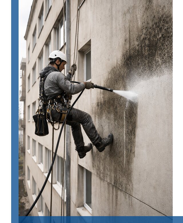 Профессиональная очистка фасадов от плесени в Геленджике