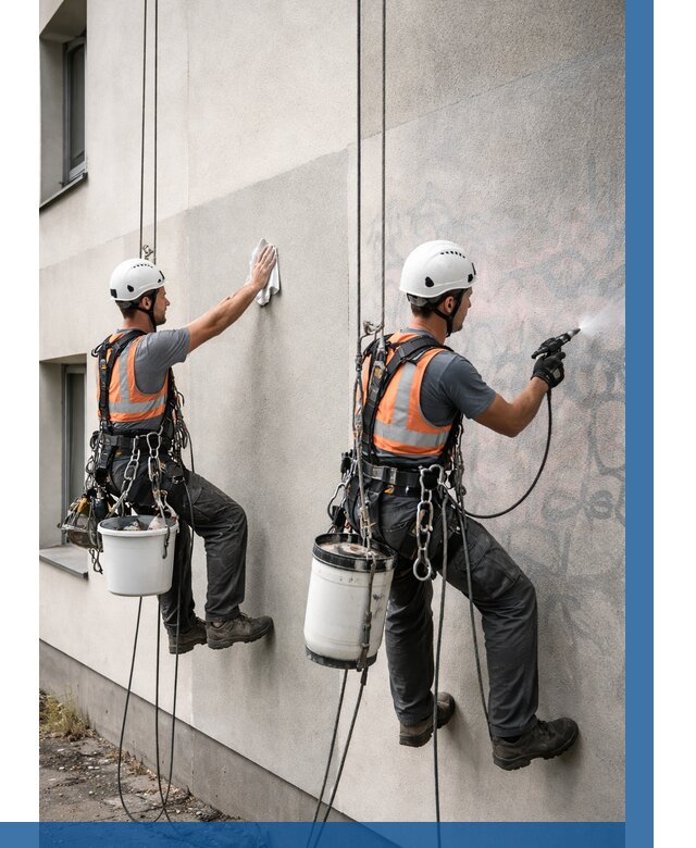 Антиграффити покрытие фасада в Геленджике от 624 р. | ВЫСОТНИК-Глн