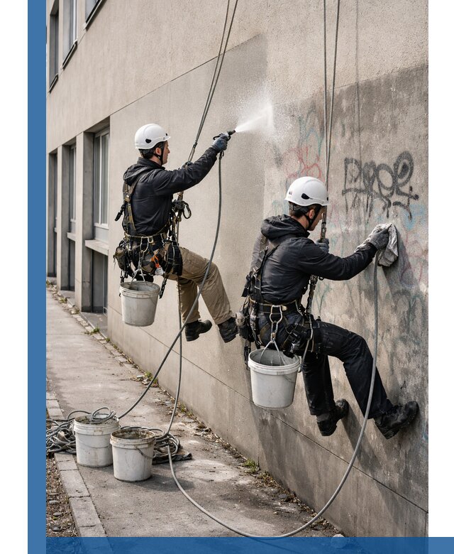 Антиграффити покрытие фасада с защитой от надписей в Геленджике