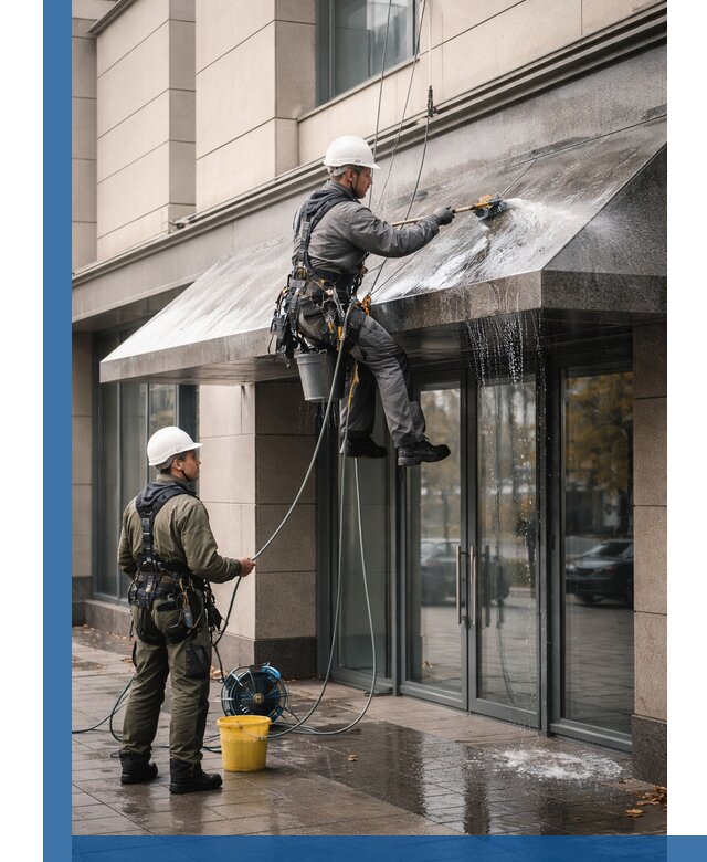 Профессиональная мойка козырьков и навесов в Геленджике