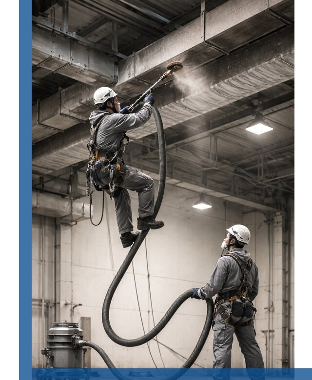 Обеспыливание потолочных конструкций в Геленджике промышленным альпинизмом