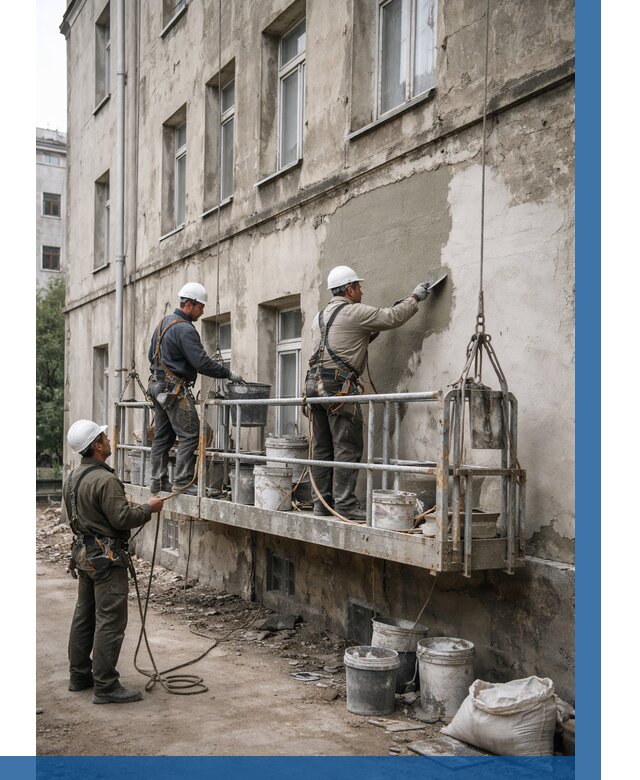 Капитальный ремонт фасада в Геленджике от 4365 р. | ВЫСОТНИК-Глн