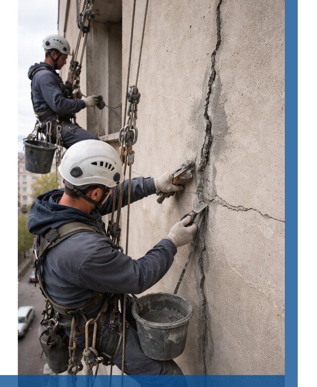 Заделка трещин на фасаде в Геленджике от 935 р. | ВЫСОТНИК-Глн