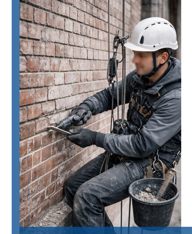 Расшивка кирпичных швов фасадов и стен, ремонт в Геленджике