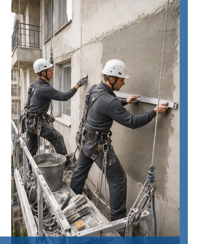 Штукатурка фасада на высоте в Геленджике от 935 р. | ВЫСОТНИК-Глн