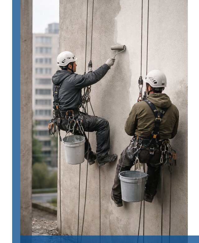 Покраска фасадов высотными альпинистами в Геленджике с гарантией