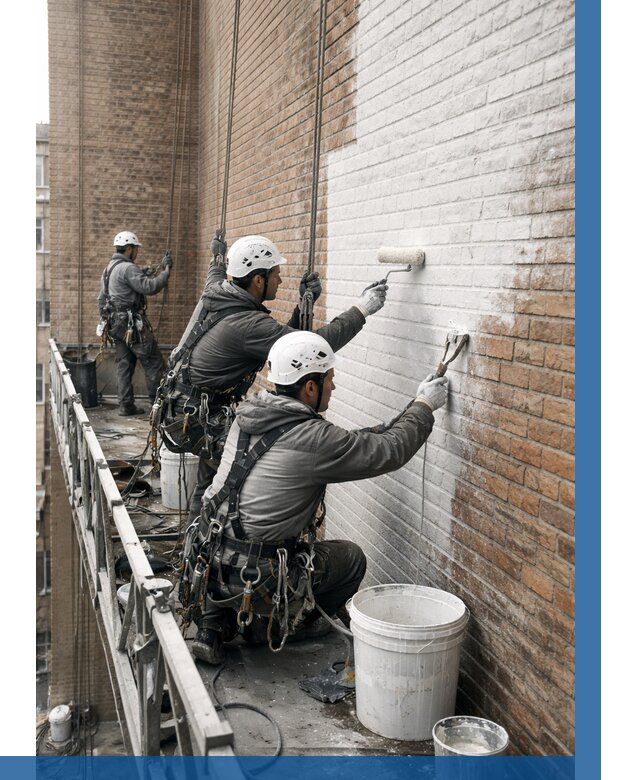 Покраска кирпичного фасада в Геленджике от 364 р. | ВЫСОТНИК-Глн