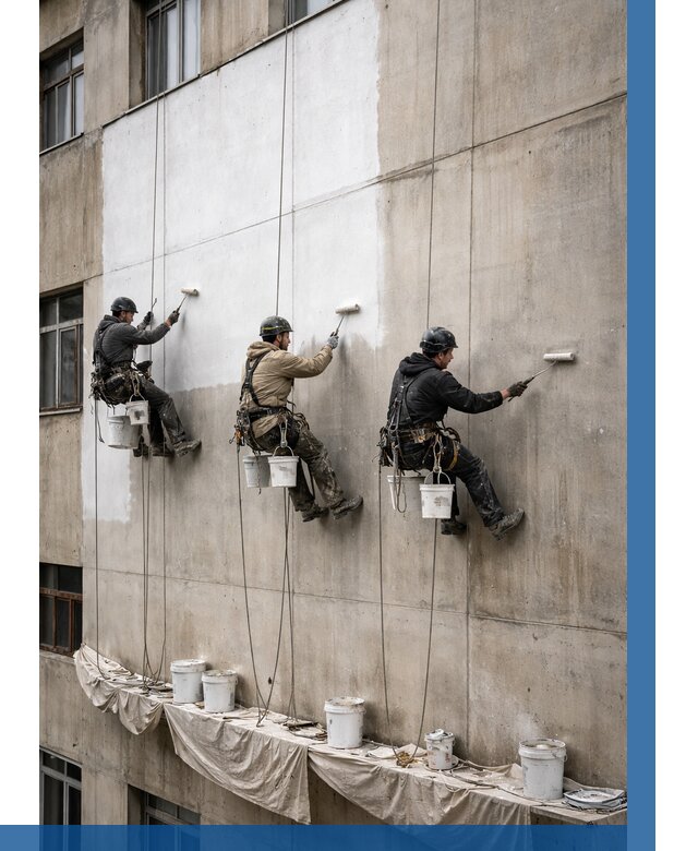 Покраска бетонного фасада в Геленджике от 364 р за м2 | ВЫСОТНИК-Глн