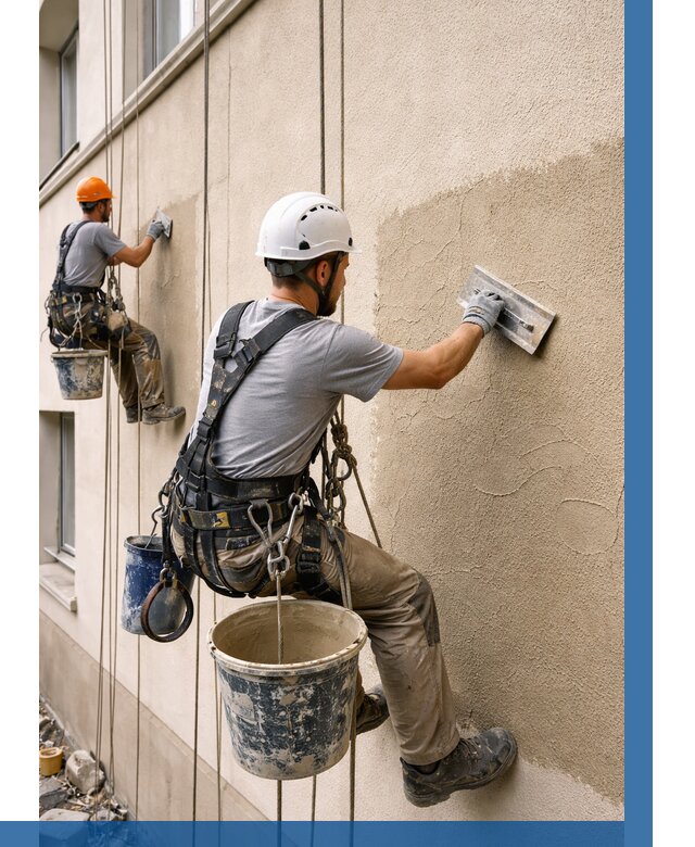 Декоративная штукатурка фасада в Геленджике от 1247 р. | ВЫСОТНИК-Глн