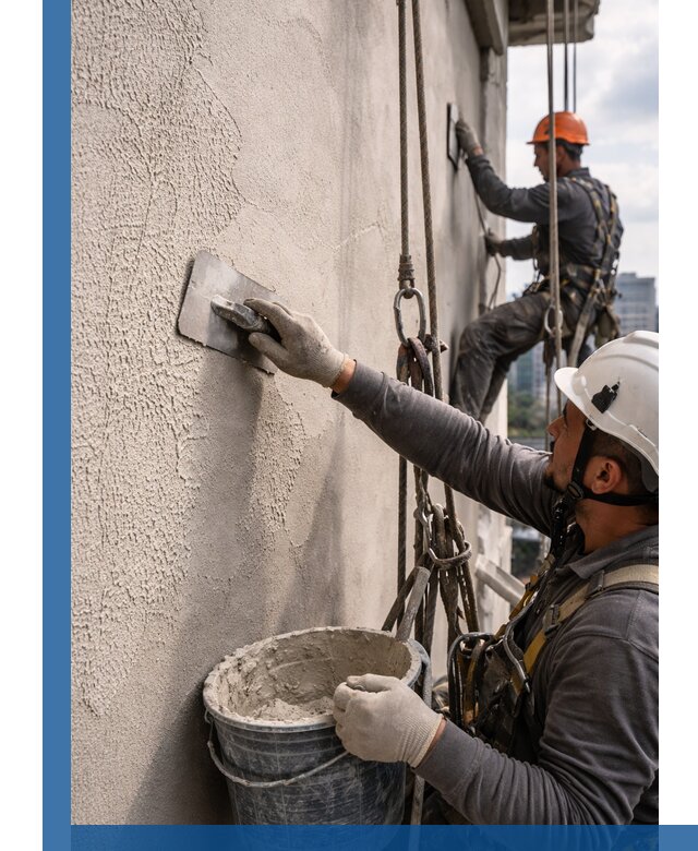 Декоративная штукатурка фасада с утеплением и защитой в Геленджике