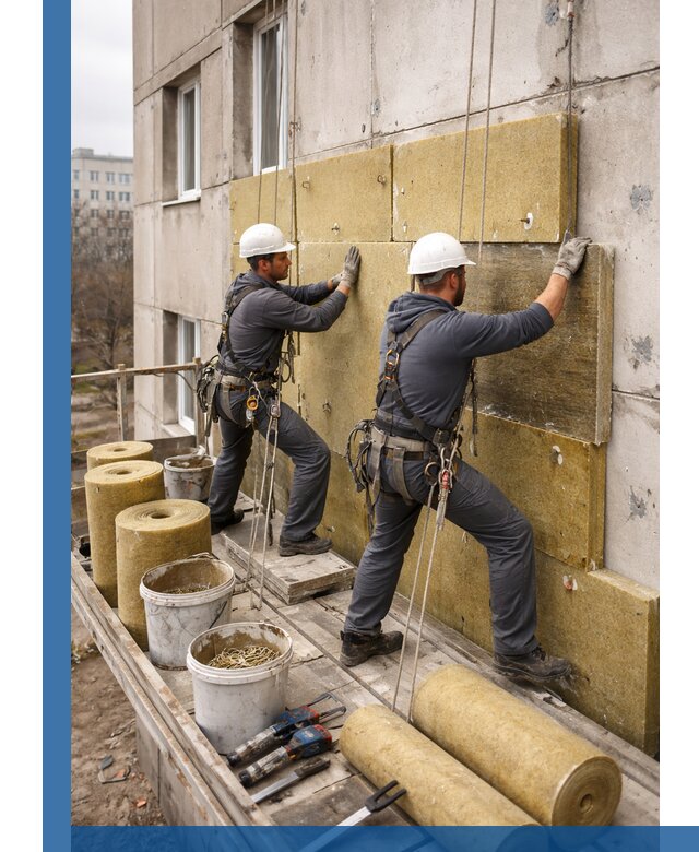 Утепление фасада минватой в Геленджике под ключ с гарантией