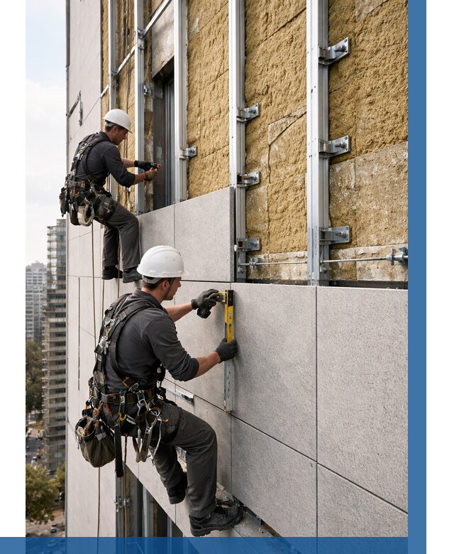 Монтаж вентилируемого фасада в Геленджике от 3638 р. | ВЫСОТНИК-Глн