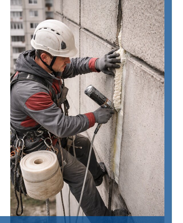 Утепление межпанельных швов в Геленджике от 728 р. | ВЫСОТНИК-Глн