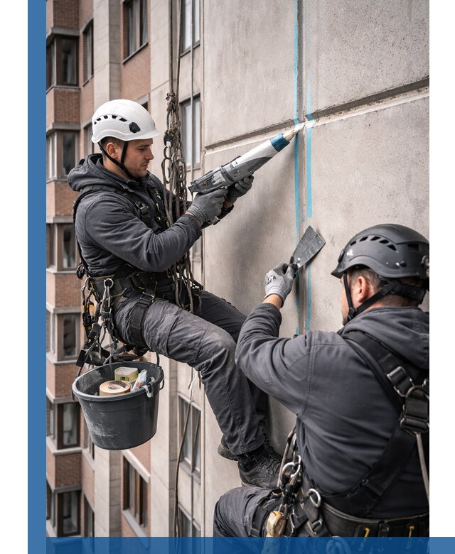 Вторичная герметизация швов фасада и кровли в Геленджике