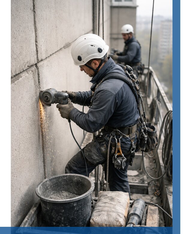 Штробление межпанельных швов в Геленджике от 1247 р. | ВЫСОТНИК-Глн