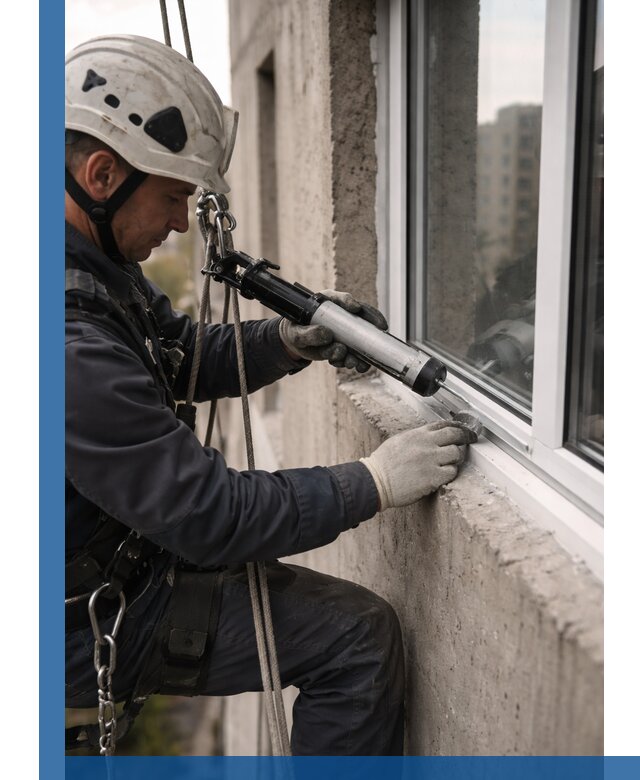 Герметизация оконных швов снаружи в Геленджике профессионально