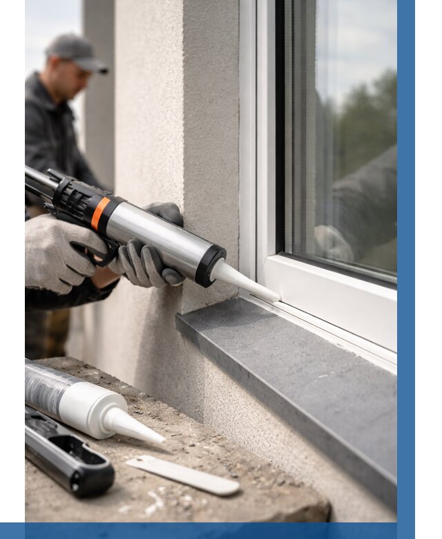 Герметизация монтажных швов окон в Геленджике от 676 р. | ВЫСОТНИК-Глн