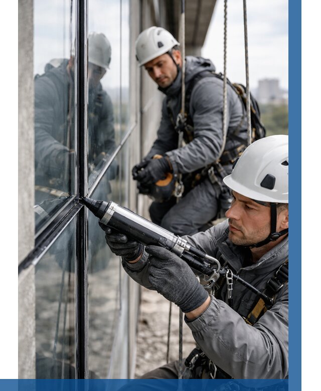 Герметизация витражных швов в Геленджике от 676 р. | ВЫСОТНИК-Глн