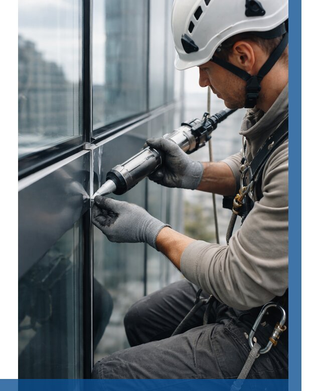 Герметизация стыков витража в Геленджике от 1247 р. | ВЫСОТНИК-Глн