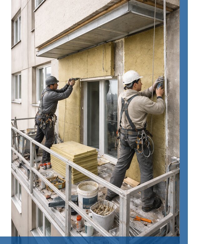 Утепление балкона снаружи в Геленджике от 1663 р. под ключ ВЫСОТНИК-Глн