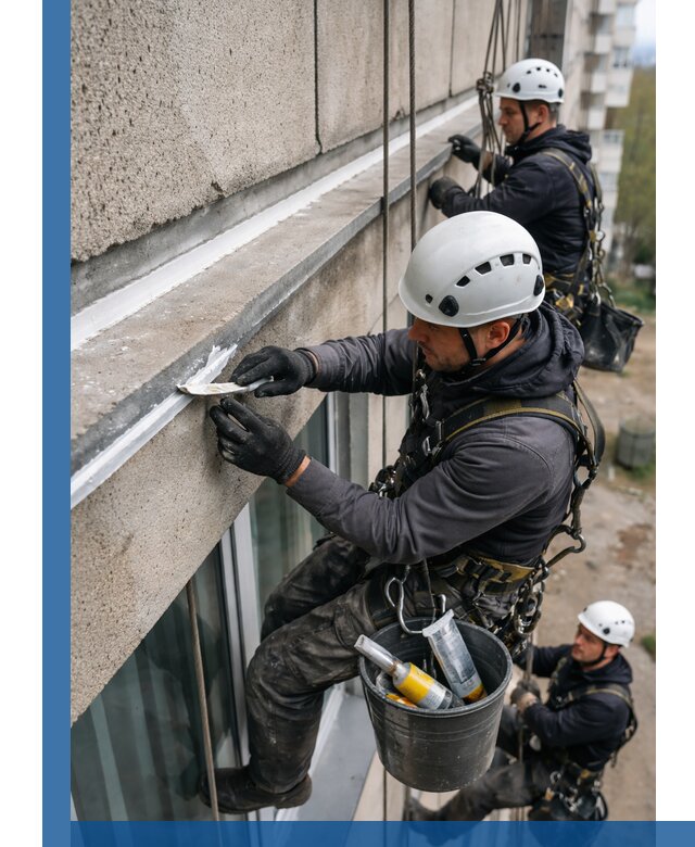 Герметизация примыкания балкона в Геленджике под ключ с гарантией