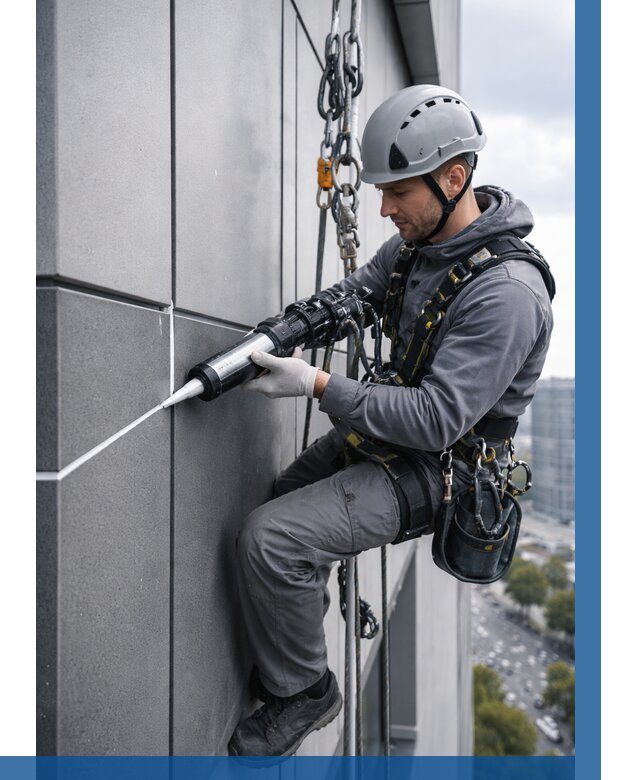 Герметизация стыков фасадных панелей в Геленджике от 6756 р.| ВЫСОТНИК-Глн