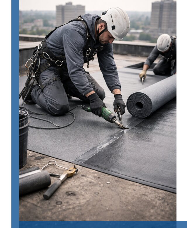 Ремонт мягкой кровли в Геленджике с выездом промальпинистов