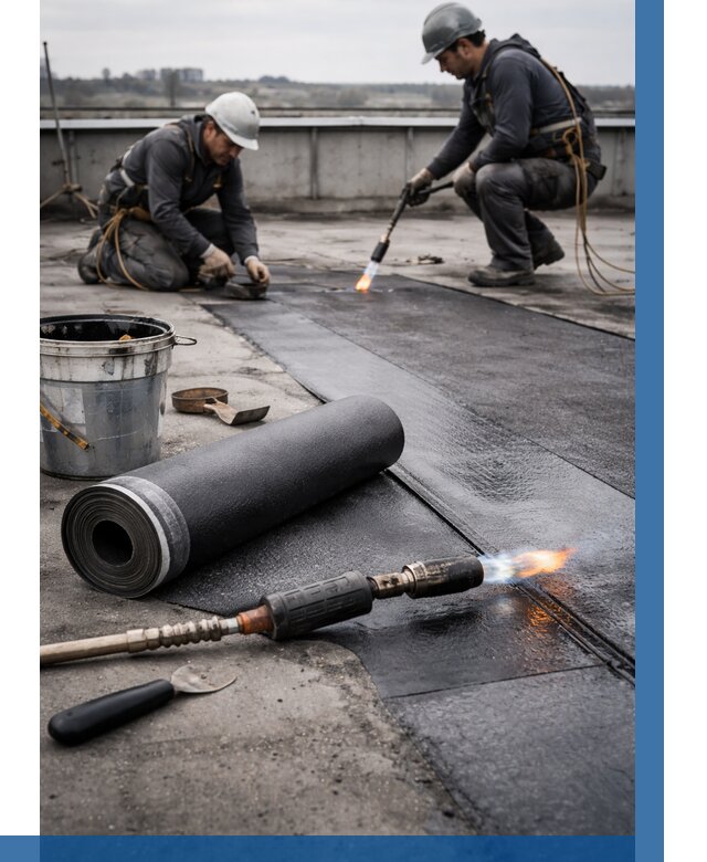 Ремонт рулонной кровли в Геленджике от 676 р. | ВЫСОТНИК-Глн