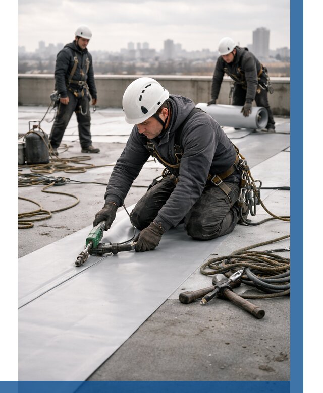 Ремонт мембранной кровли в Геленджике от 1871 р./м2 | ВЫСОТНИК-Глн