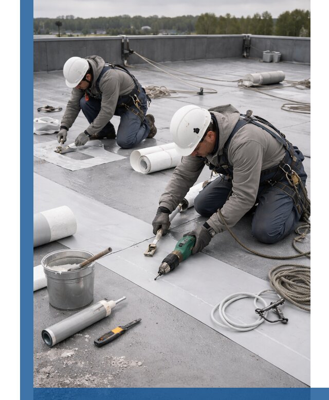 Ремонт мембранной кровли в Геленджике качественно и с гарантией