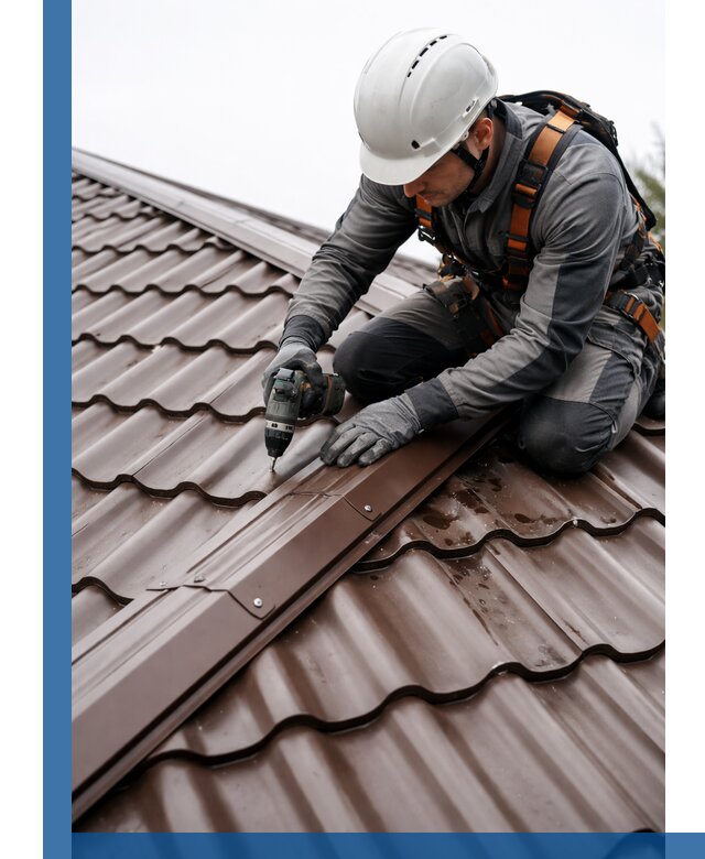 Ремонт металлочерепицы на крыше в Геленджике профессионально