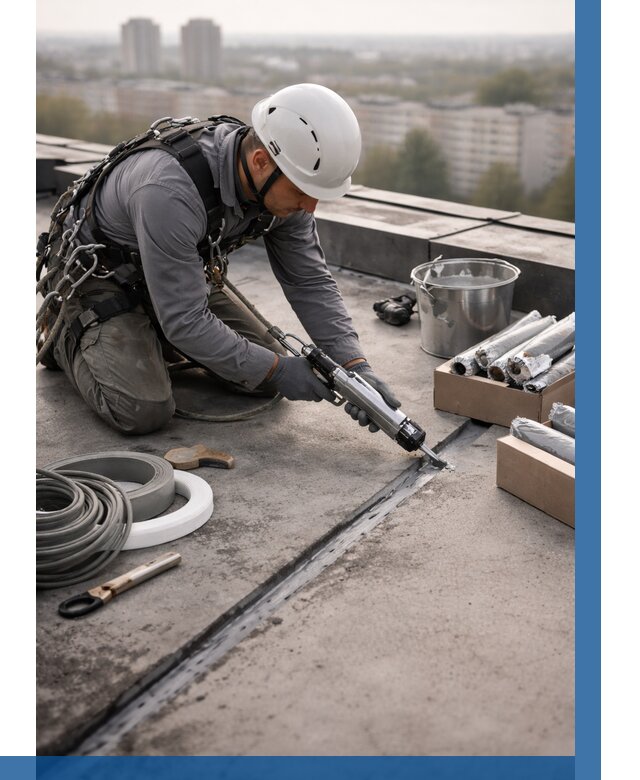 Герметизация швов кровли в Геленджике от 468 р./м2 | ВЫСОТНИК-Глн