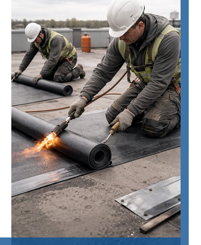 Монтаж наплавляемой кровли в Геленджике от 883 р. — ВЫСОТНИК-Глн