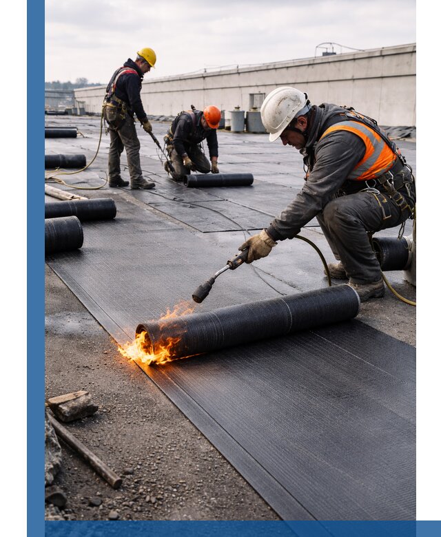 Монтаж наплавляемой кровли в Геленджике профессионально