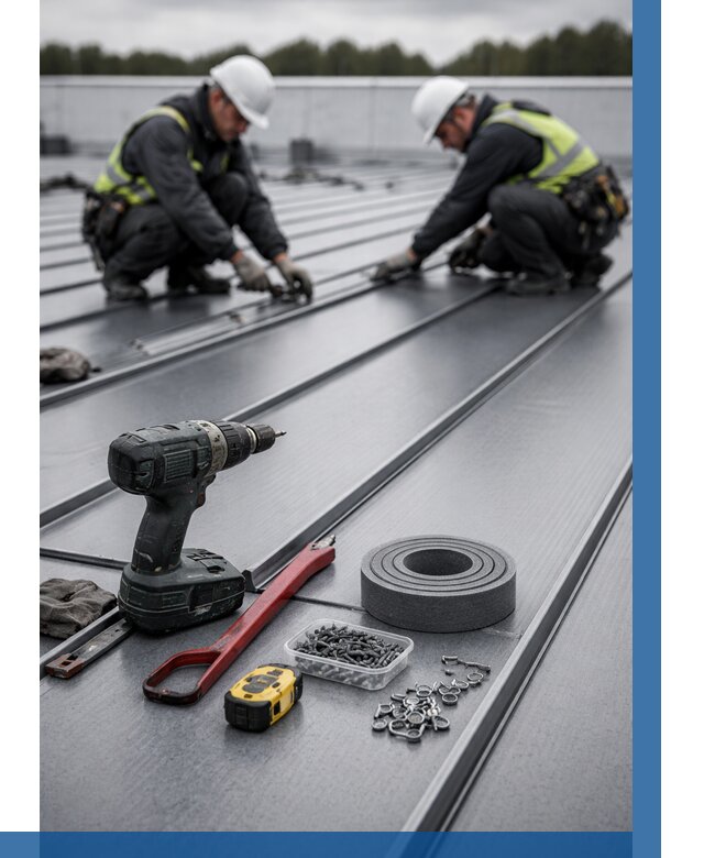 Монтаж фальцевой кровли в Геленджике от 1871 р. | ВЫСОТНИК-Глн