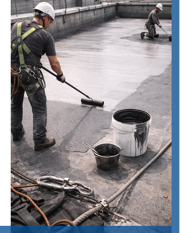 Гидроизоляция кровли жидкой резиной в Геленджике от 520 р. | ВЫСОТНИК-Глн