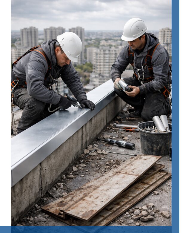 Замена парапетных крышек под ключ в Геленджике от 1247 р. | ВЫСОТНИК-Глн