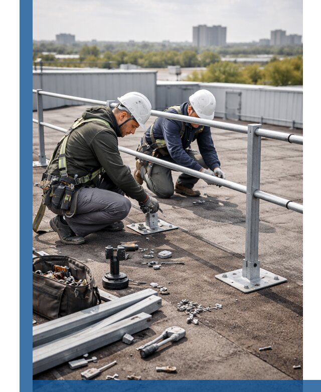 Монтаж кровельного ограждения в Геленджике под ключ с гарантией