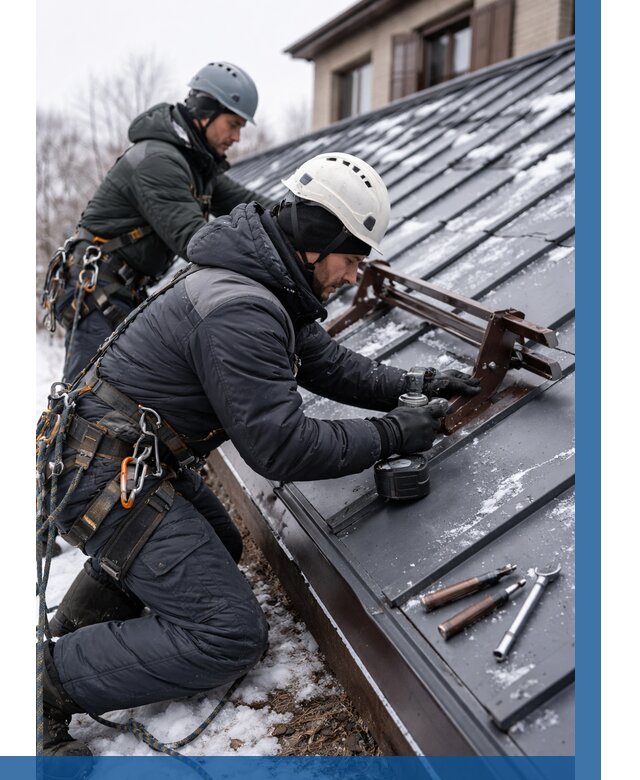 Монтаж снегозадержателей в Геленджике от 468 р. | ВЫСОТНИК-Глн