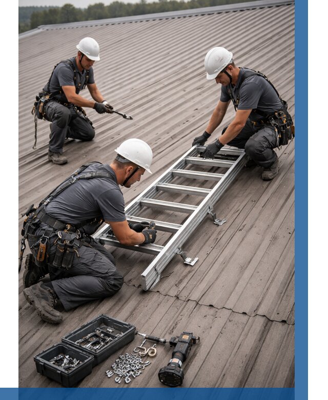 Монтаж кровельной лестницы в Геленджике от 4677 р. | ВЫСОТНИК-Глн