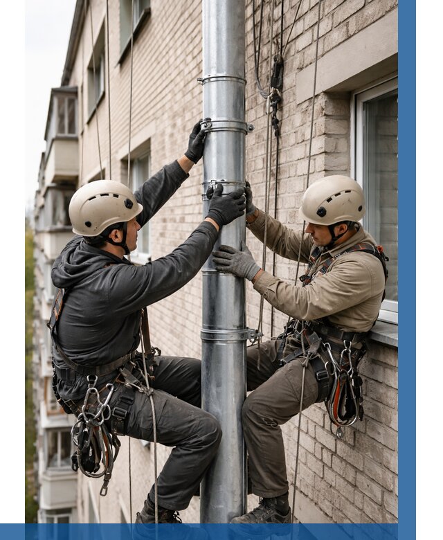 Замена водосточных труб в Геленджике от 6756 р. | ВЫСОТНИК-Глн