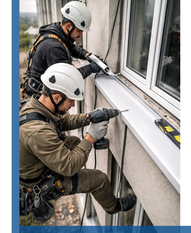 Профессиональный монтаж оконных отливов и отведения воды в Геленджике