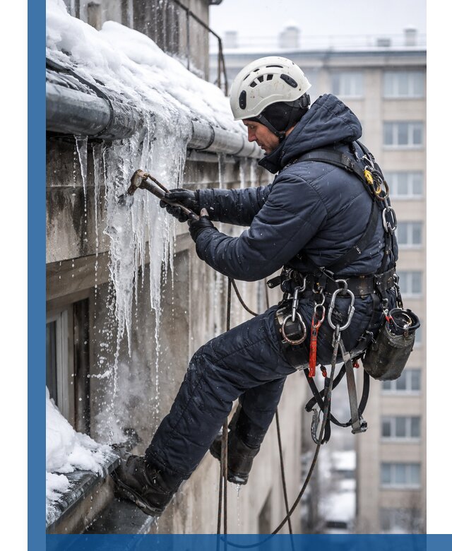 Удаление наледи и чистка водостоков в Геленджике оперативно и безопасно
